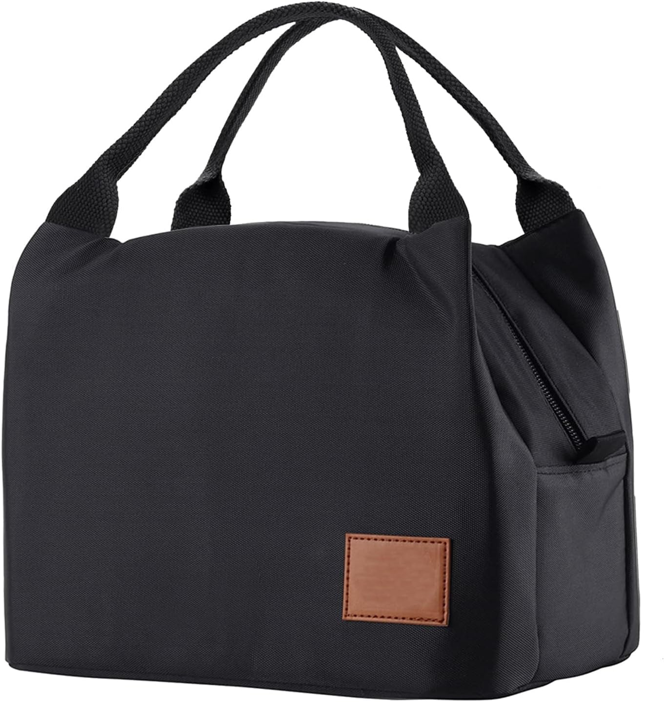 Insulated Lunch Bag - Bento Box Cooler for Men, Women, Students - Reusable Meal Prep Container for Work, Picnic, Outdoor, Office (Black)