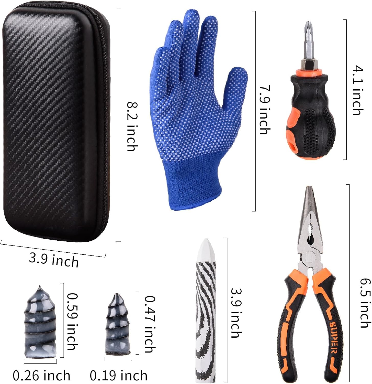 100PCS tire Screw Plug Repair kit – No Tire Removal Needed, tire sidewall Repair kit, Patch Plug Tools & Portable Storage Bag – Quick Flat Tire Fix for Car, Truck, Motorcycle & SUV - Image 2