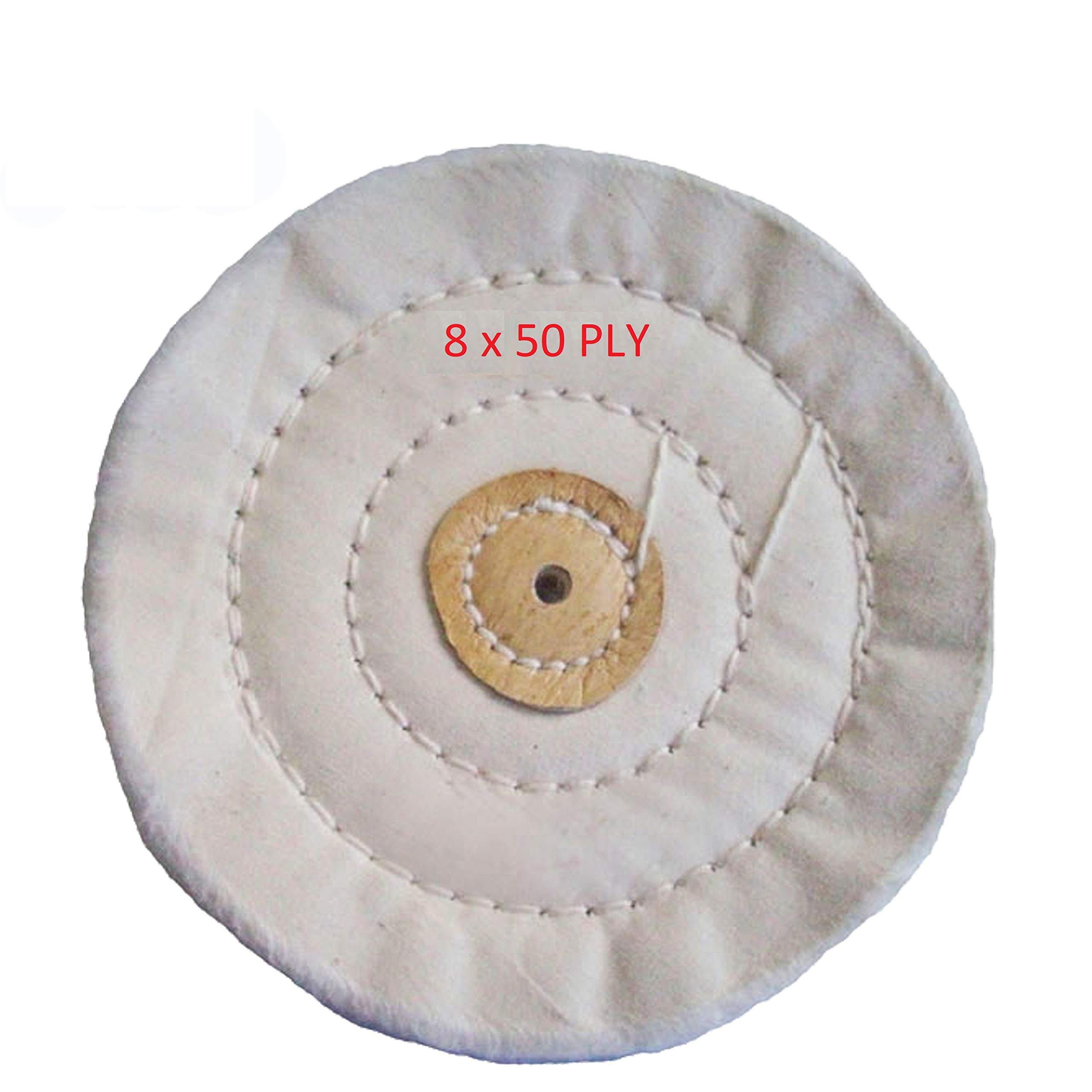 GSK Cut® Professional Soft Cotton Buffing Wheel 8 inch Polishing Pad Buffer Polish Grinder Pad (50 Ply) for Grinding & Polishing | Long-Lasting Abrasive Wheels (B085ZGP615) Amazon Price History, Amazon Price Tracker