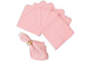 Pink Cloth Napkins Set of 8 By Wonlex