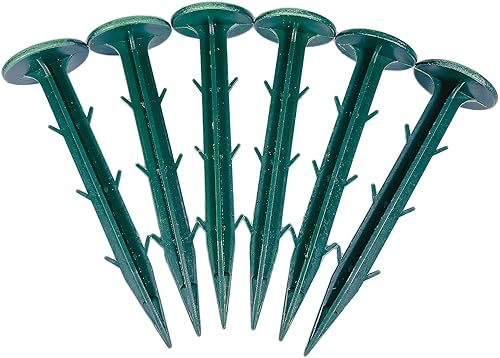 Nigh 70 estacas de plástico HPDE de 4.3 pulgadas para jardín, anclajes de alta resistencia, picos de anclaje de paisaje de plástico para mantener la