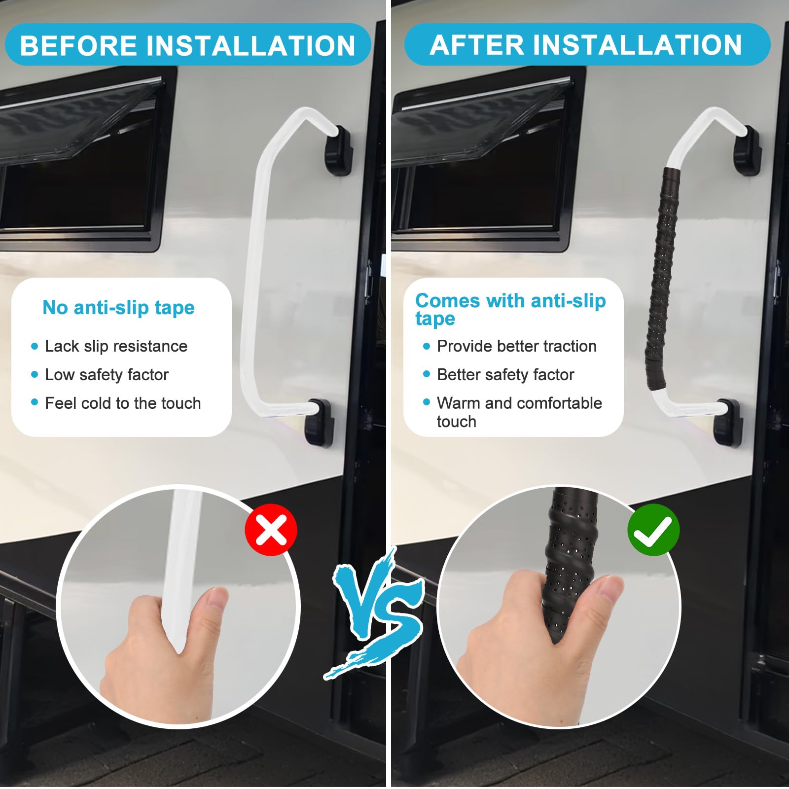 Jeu De Poignées De Porte En Plastique Pour Camping-car 2