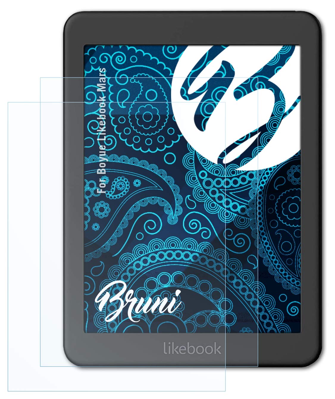 BruniScreen Protector compatible with Boyue Likebook Mars Protector Film, crystal clear Protective Film (2X)