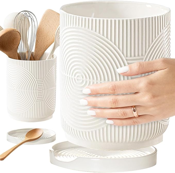 Utensil Holder, White - Amazon