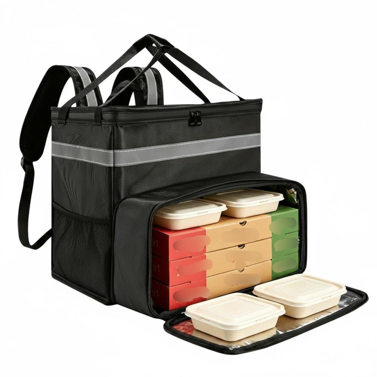 Boxy Insulated Rucksack Oxford Material Insulated Backpack Chilled Reflective Strip Adventure Kit Black|Clothing Shoes & Accessories| Mens Accessories| Backpacks Bags & Briefcases-image-28
