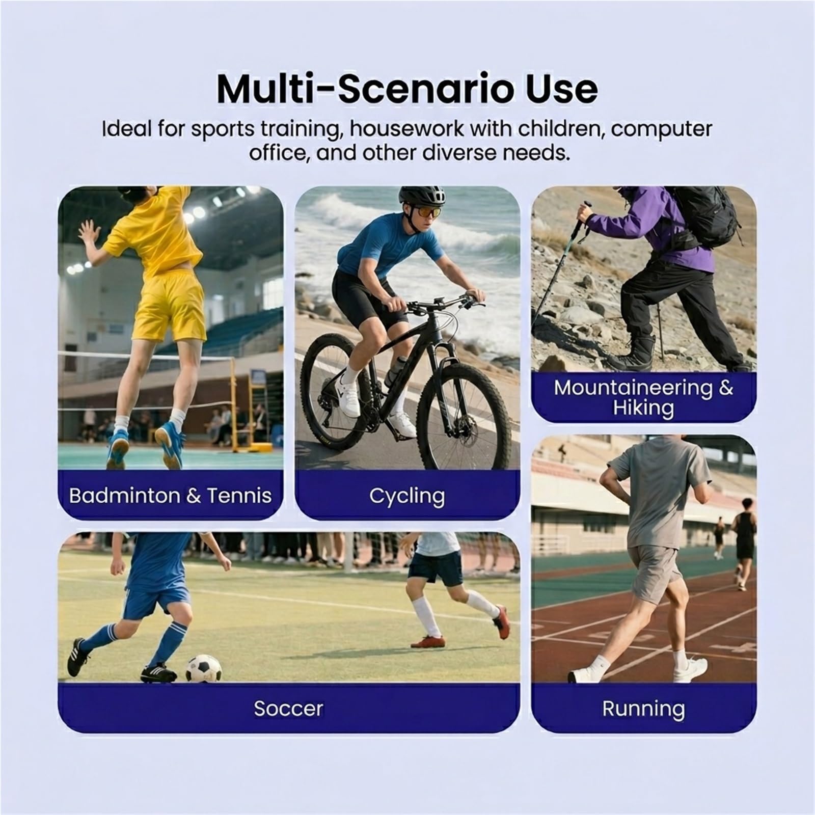 Generisch Sprunggelenkbandage mit Seitenstabilisatoren, mit atmungsaktivem Stoff, für Sport und tägliches Gehen, Modell CJDW1182 (M)