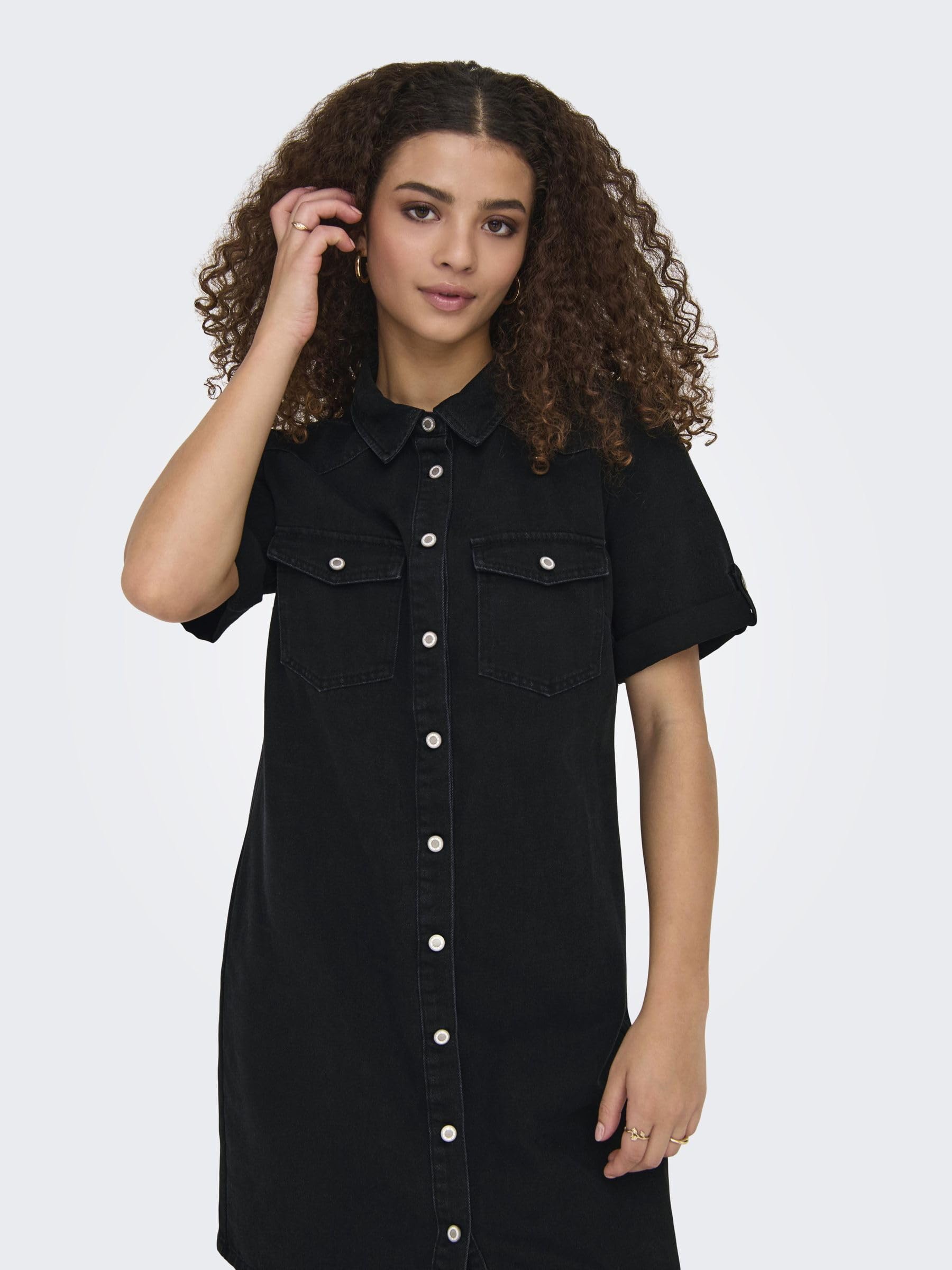 ONLY Onllisa S/S Dnm Dress Gua Onllisa S/S Dnm Dress Gua Mujer (Pack de 1)