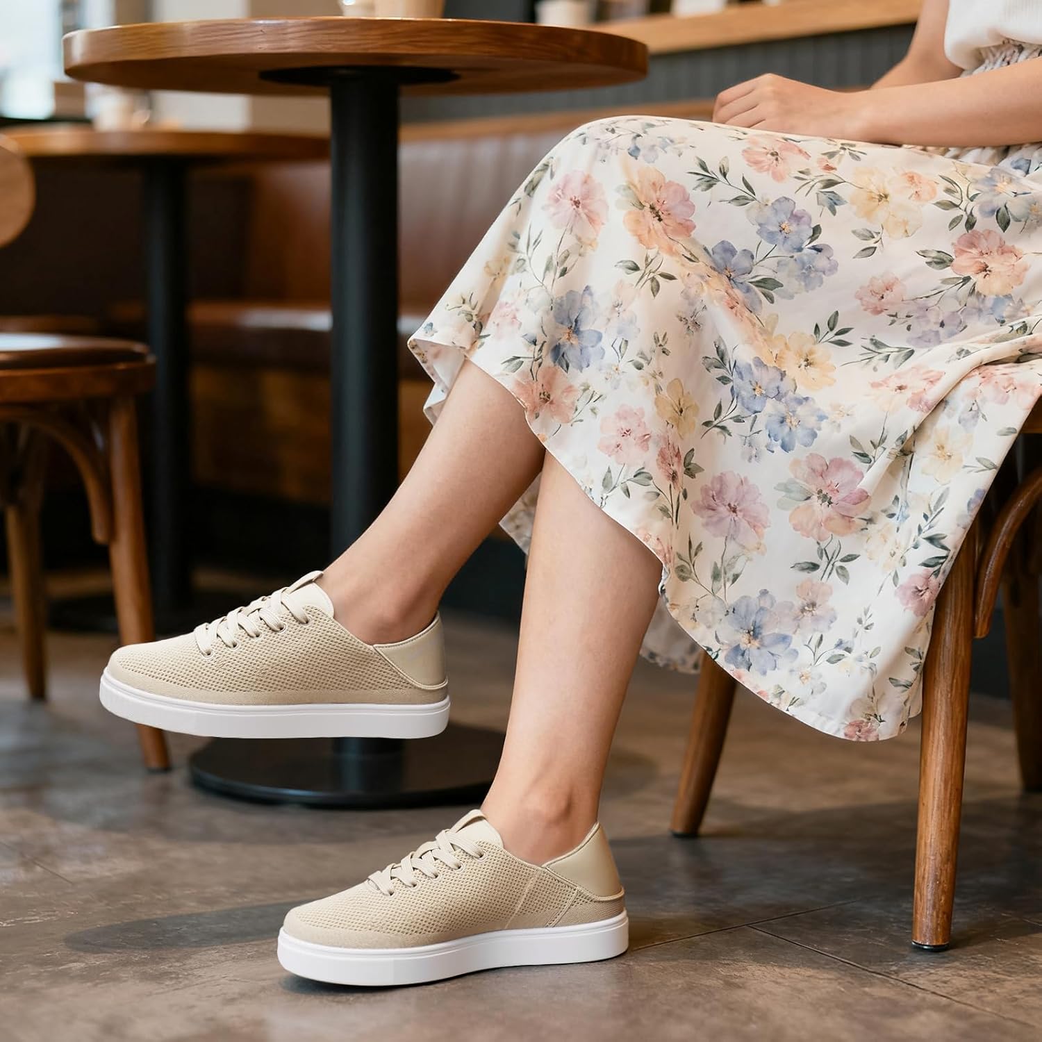 STQ Women's Fashion Sneakers with Fold-Down Heel | Easy Slide-On Casual Shoes for Travel, Work Commute, Daily Wear - Image 3