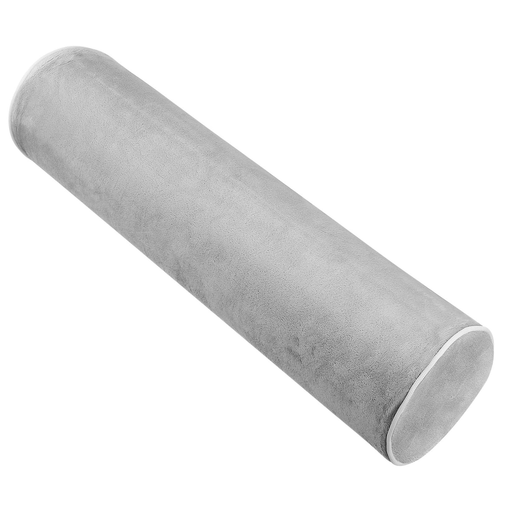Almohada Cervical Redonda 11X40 CM de Viscoelástica Funda Lavable, Soporte Lumbar Piernas, para Mejorar Postura y Descanso