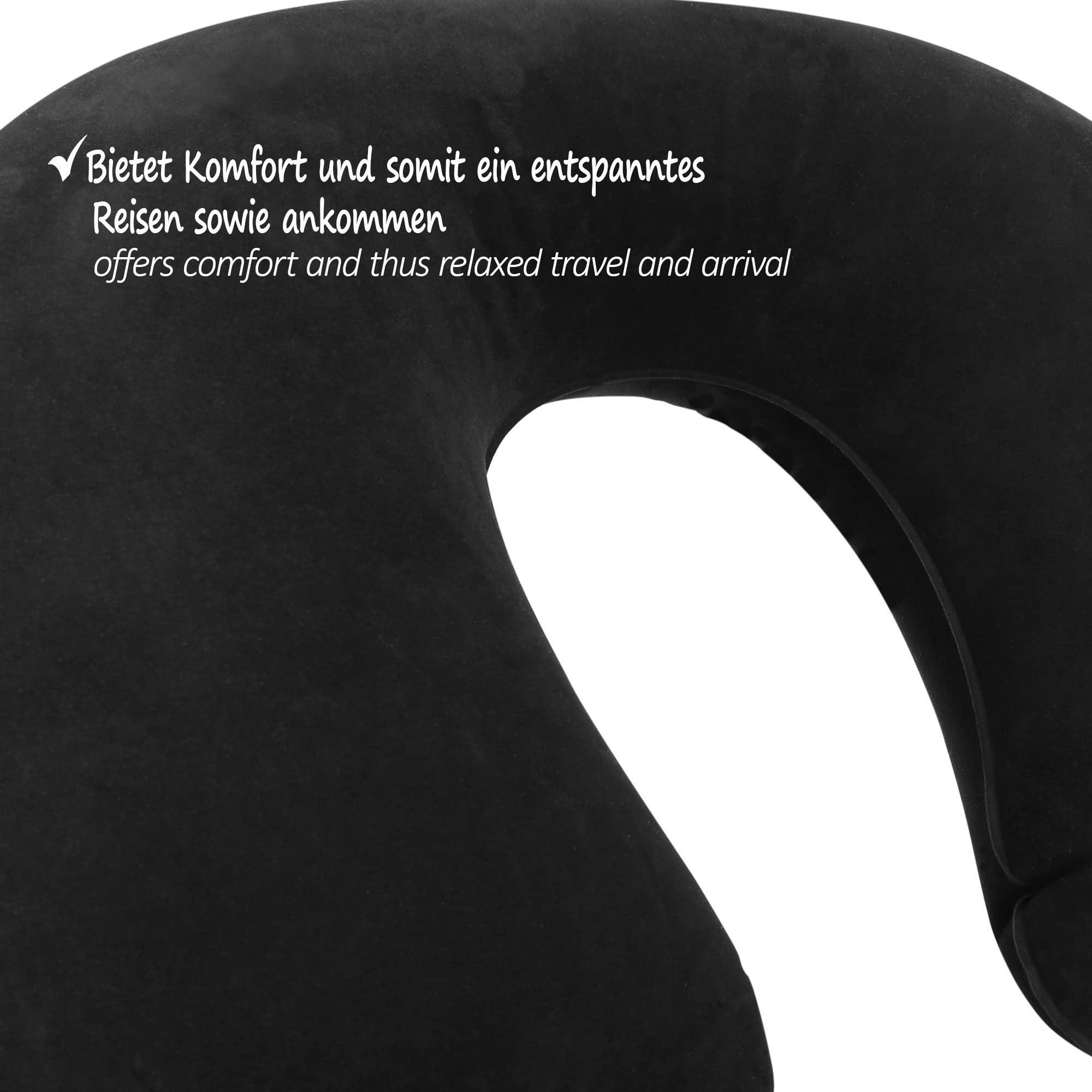 2 Cuscini Cervicali Gonfiabili Da Viaggio - Supporto Collo Per Auto, Aereo, Treno, Grigio - Foto 6