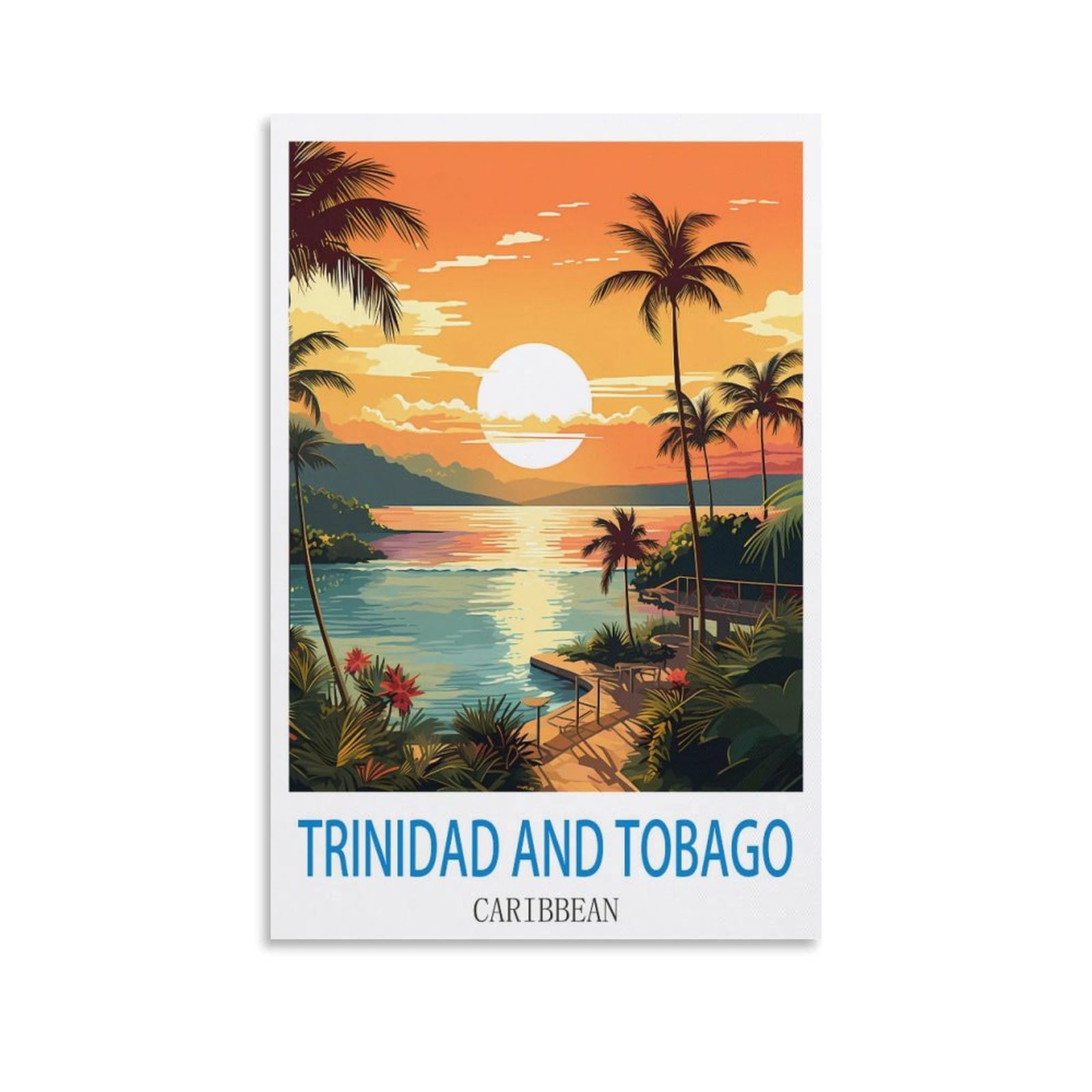 EZMLFA 5D Diamond Painting Kits,Trinidad and Tobago Caribbeans,Diamond Painting Kits for Beginners Round Full Drill Painting with Diamonds Gem Art for Home Wall Decor 40x40cm