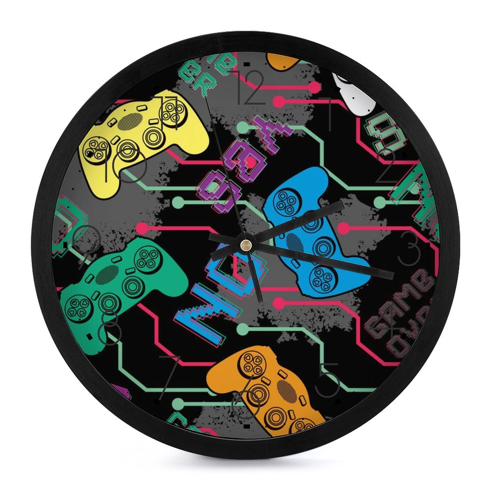 Horloge murale ronde contrôleur de jeu de 25.4cm avec grands chiffres