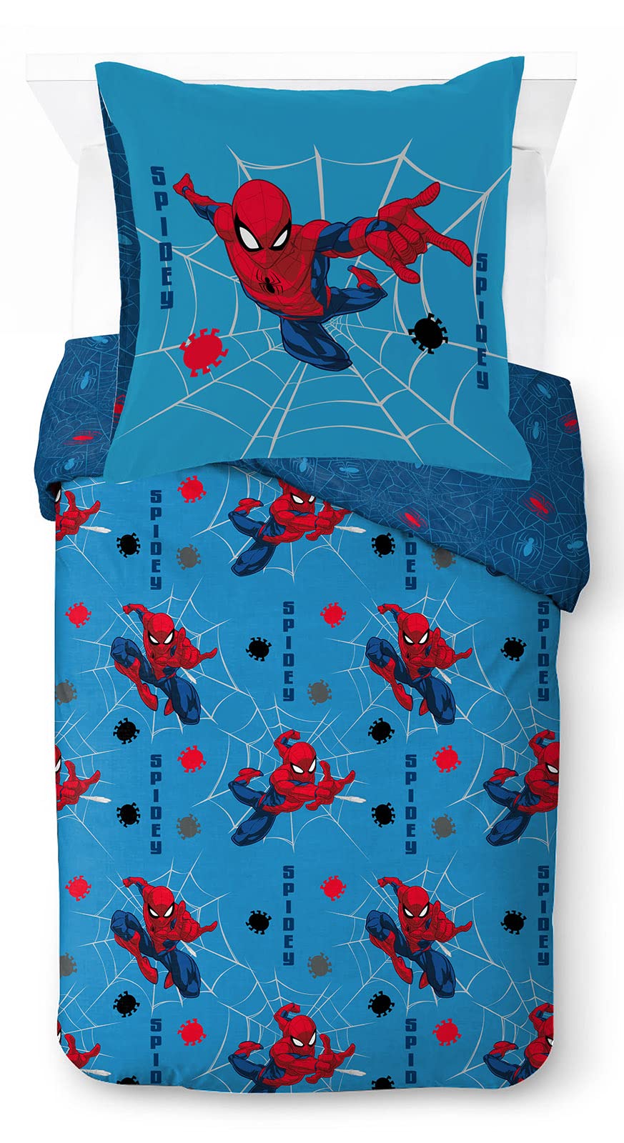 Spiderman parure de lit enfant 140x200 cm Jay Franco housse de couette coton