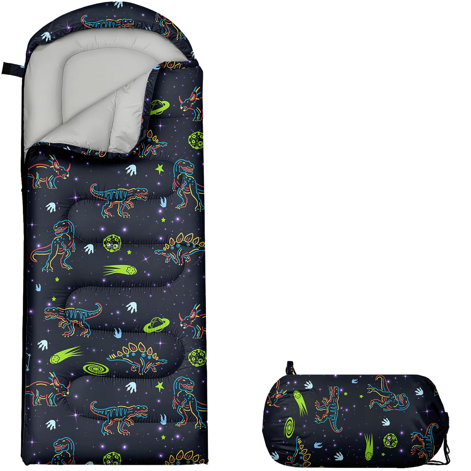 Butterfly Sleeping Bag for Girls,Kids Sleeping Bag for Camping-Lightweight Waterproof Warm Camping Bags, Portable Bags with Compression Outdoor Indoor 3 Seasons(Butterfly)