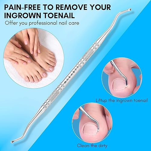 Miniatura 5 de Makartt Cortaúñas de los pies, cortaúñas profesional para uñas gruesas de los pies, juego de cortaúñas 5 en 1, súper afilado, kit de eliminación de