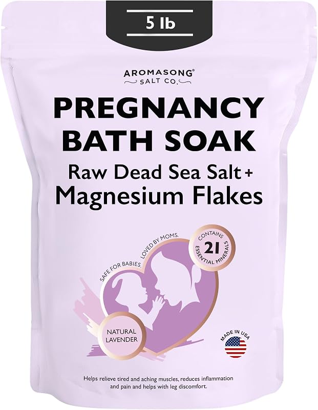 Sais de banho do Mar Morto Aromasong com flocos de magnésio e fragrância de lavanda, 2,27 kg