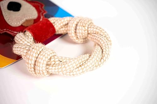 Miniatura 2 de Angel Pet Supplies Juguete de cuerda natural para perros de oso | Juguetes para perros hechos a mano y duraderos | Estimulación interactiva y mental