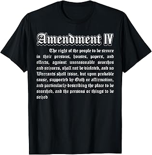 Bill of Rights 4th Amendment T-Shirt