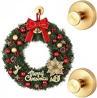 Vista 10 de Ganchos de ventosa para coronas de puerta, ganchos de acero inoxidable resistentes para corona de puerta delantera, reutilizables, sin taladrar