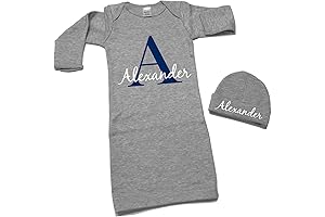 Personalized Baby Clothes: Creating Cherished Moments with Monogrammed Gray Layette and Hat Set