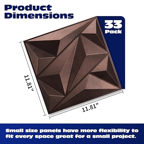 Miniatura 2 de Art3dwallpanels Panel de pared de PVC 3D diamante para decoración de pared interior, panel de PVC para decoración de pared, paneles de pared con