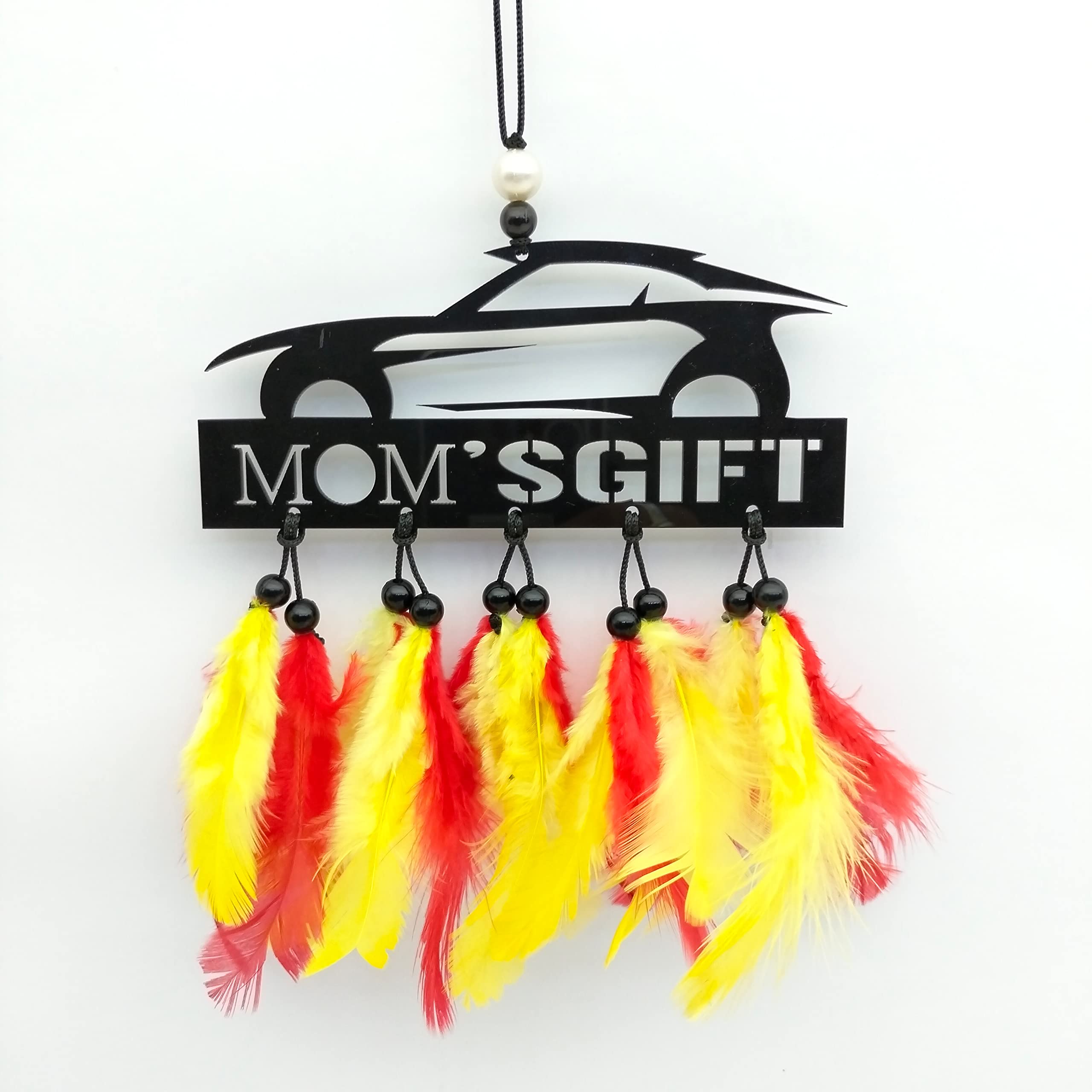 Dream Catcher Jiyu Creation MOM'S Gift Colorful Them Wall Hanging Car Front Mirror Hanger/Car Rear View/Decorative Wall Hanging for Home with Acrylic Material with Feathers-image-18