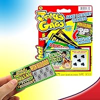 Vista 5 de Broma práctica boleto de la lotería para raspar, siempre gana 5000 dólares, paquete de 5