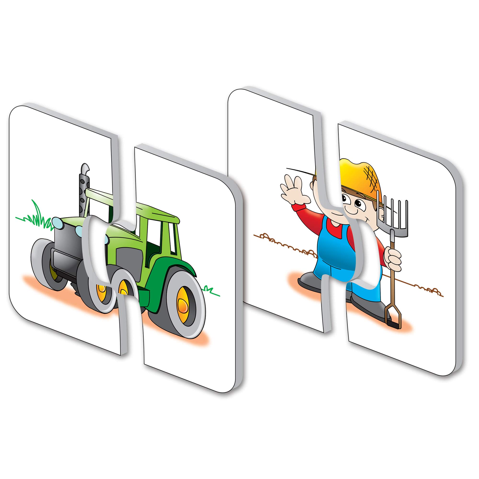 The Learning Journey: My First Match It - On the Farm - 15 Self-Correcting Farming Image Matching Puzzles, White