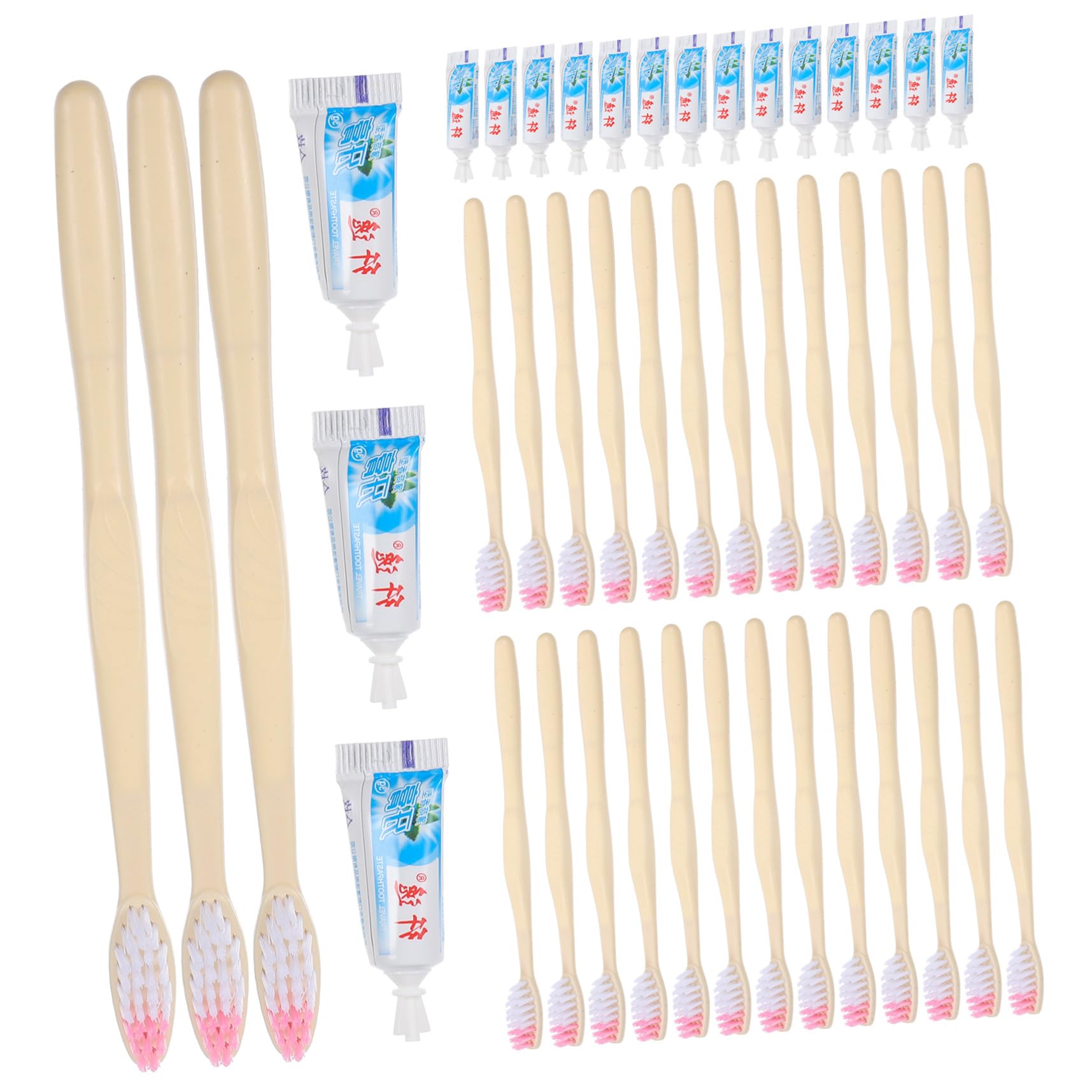 4 Set Spazzolini Denti Con Dentifricio Per Viaggi Compatto Per Hotel E Scuola Confezione Per Maggiore E Portabilità 100 Pezzi * 4