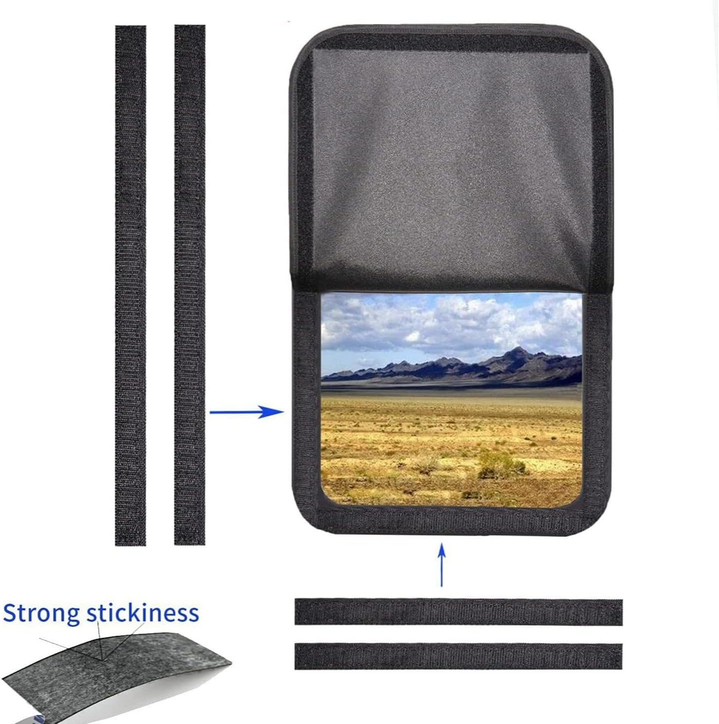 RV Door Window Shade Cover, Sun Blackout Fabric for Camper Privacy Entrance (16 x 25 inch)