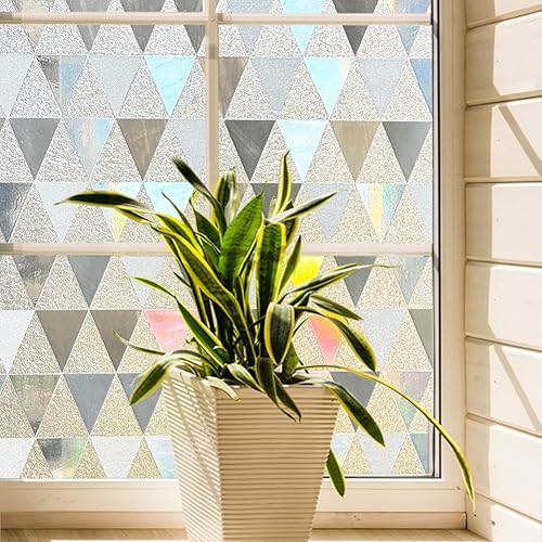 Miniatura 17 de Película de privacidad para ventana, película de vidrio estática, patrón de flecha, sin pegamento, extraíble, bloqueo UV, calcomanía para decoración
