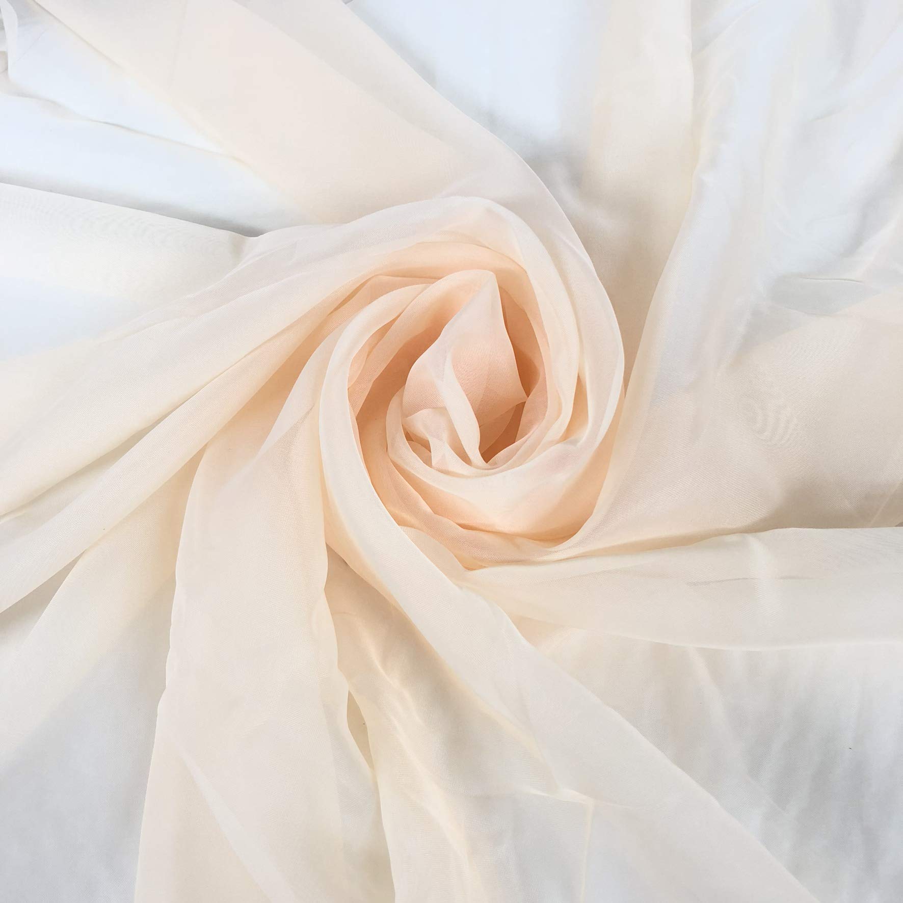 Megachest Wedding Voile Fabric 58 Inches Wide DIY Material (Champagne, 20 Meters Long) — image 1