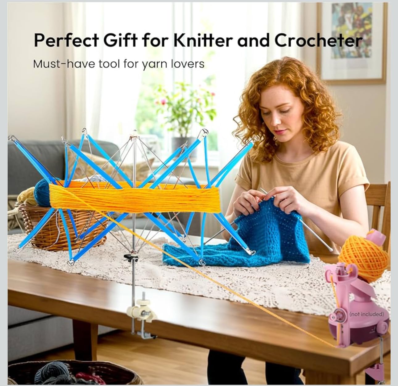 Yarn Swift Yarn Ball Winder Umbrella Knitting Yarn Holder for Skeins 2