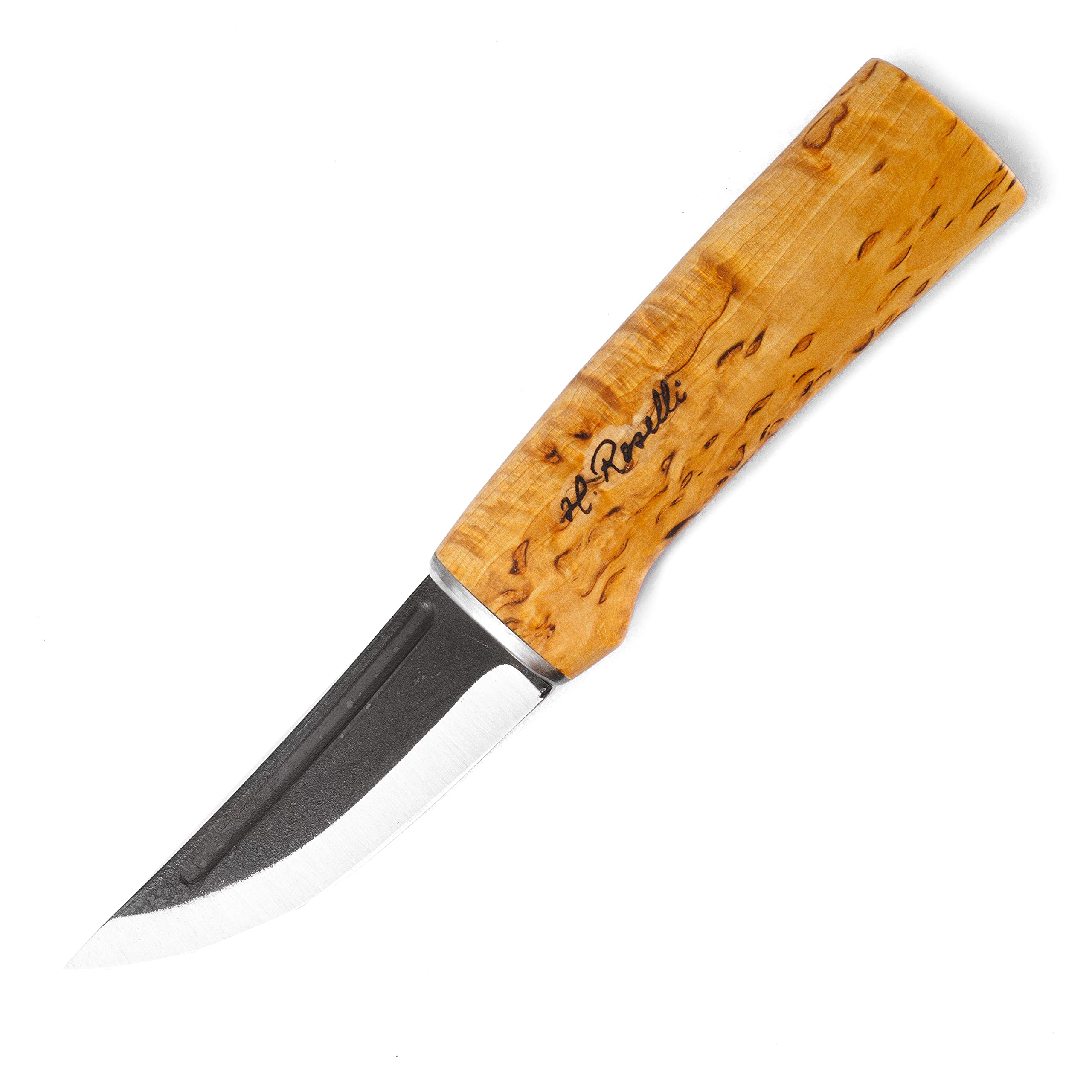 H. Roselli R100 Jagdmesser, das bekannteste Messer von Roselli -since 1976-, Carbonstahl