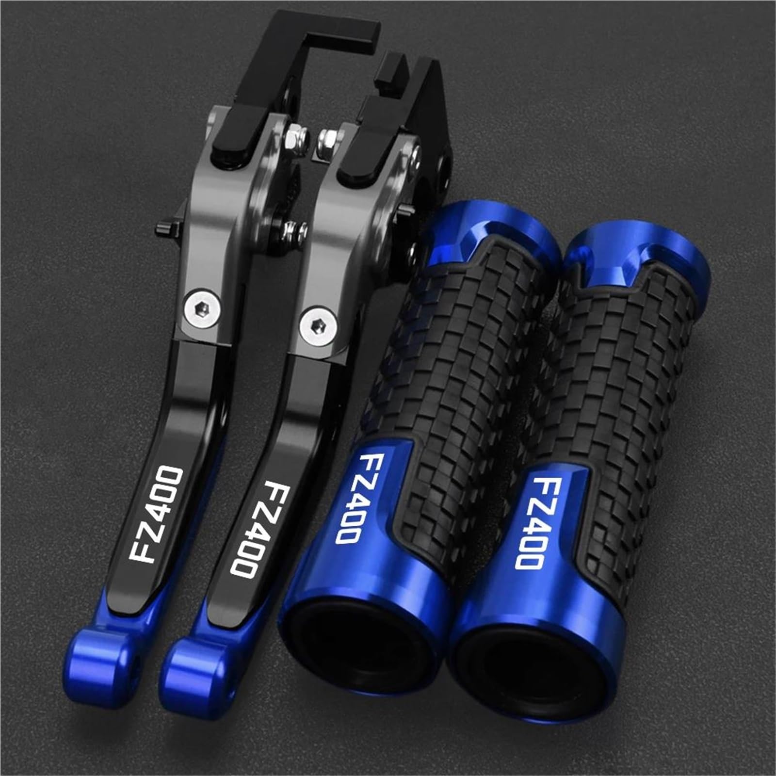 Tgvselpj Blue 4 Motorcycle Part Motorcycle Parts Adjustable Pivot Brake Clutch Levers Control Handles For Y-Amaha Fz400 Fz 400 1986-1988(Blue 4)