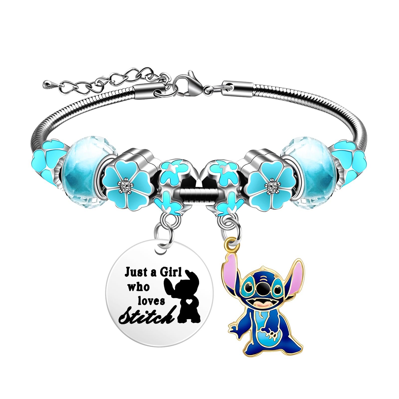 PQKL-party Pulseras Anime,Anime Pulseras Niña, Anime Pulseras Regalos Joyería Pulsera,Anime Pulseras Acero Inoxidable para Cumpleaños de Niñas