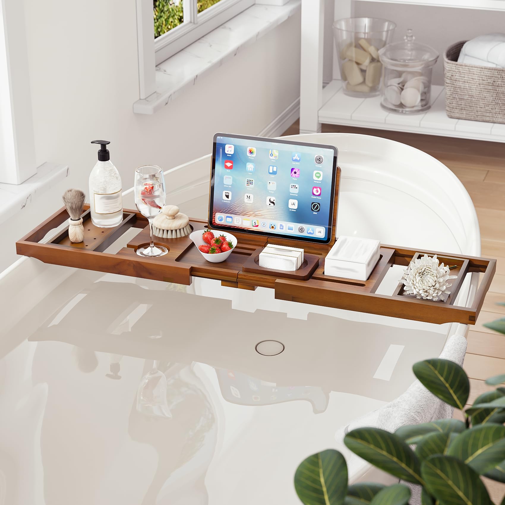 Vasca da bagno pieghevole in teak