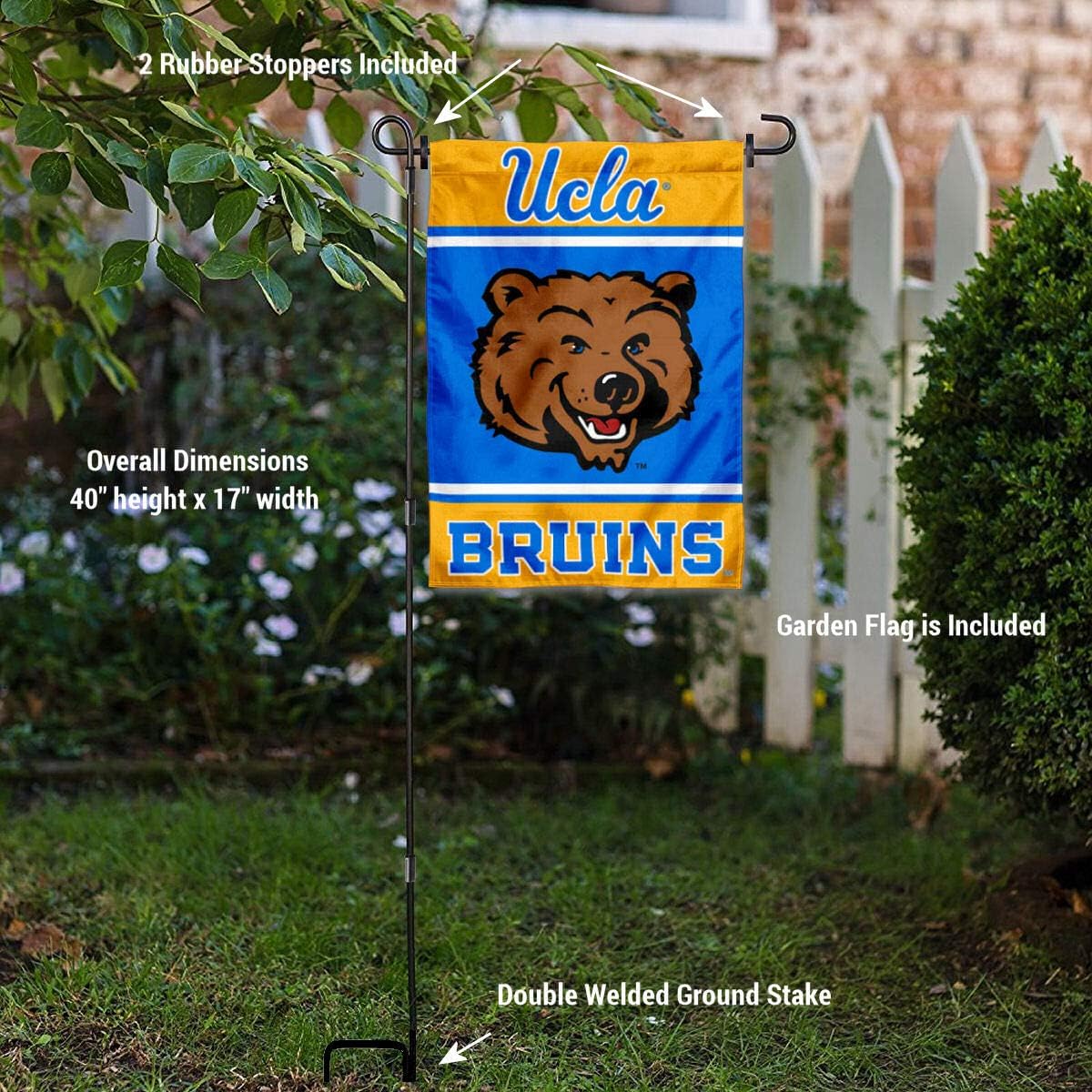 Bruins Garden Flag with Stand Holder - Image 3