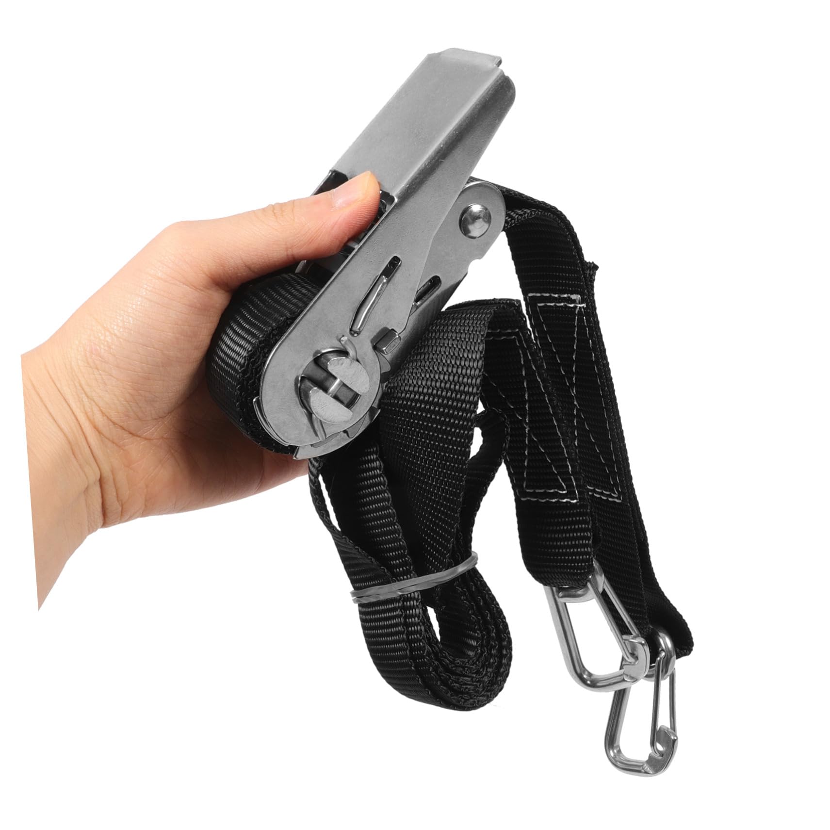 Verstellbarer Koffergurt mit Edelstahl Ratschen Spanner Robustes Gepäckband für Reisen Outdoor Gepäckspanner mit Doppelhaken Langlebiger Gepäckgurt für Koffer und Taschen