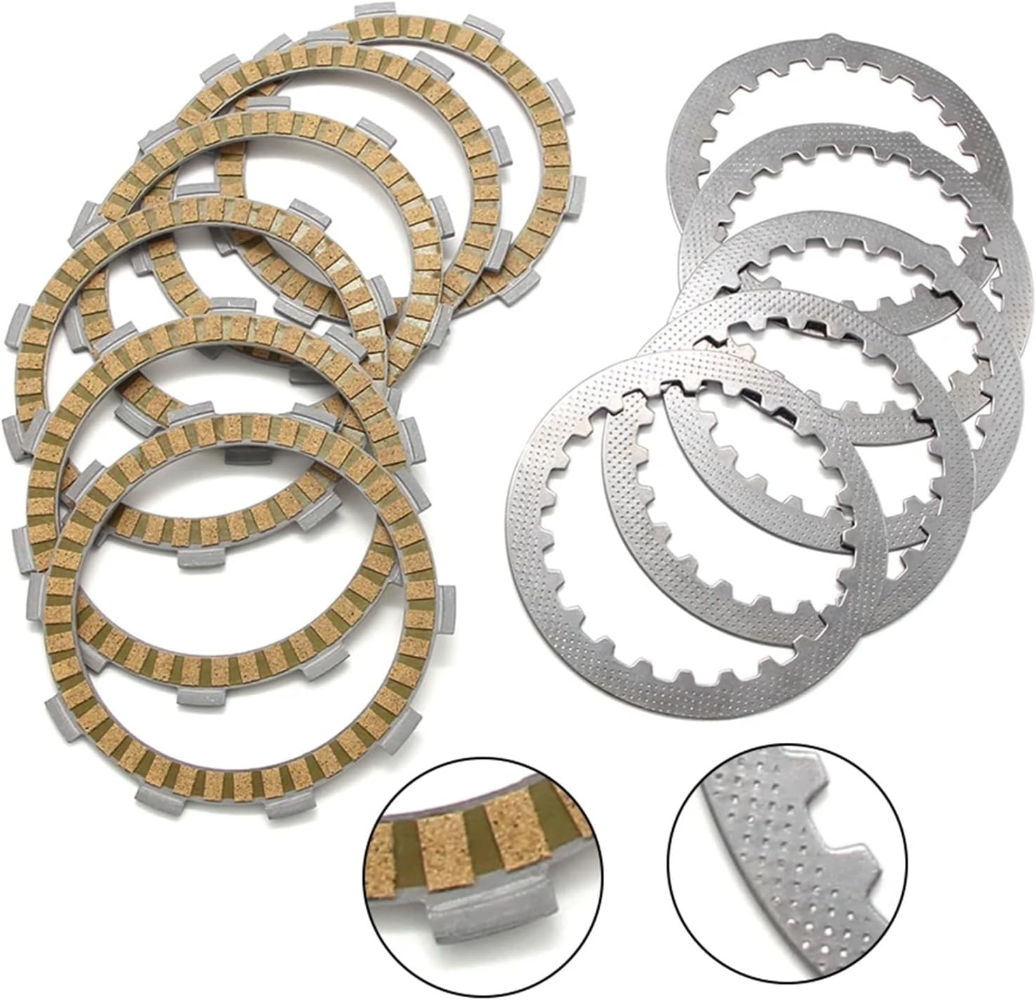 Performance Motorcycle Clutch Friction Discs Plates Fit for TZR125 (1987-1992) - OEM Replacement Parts