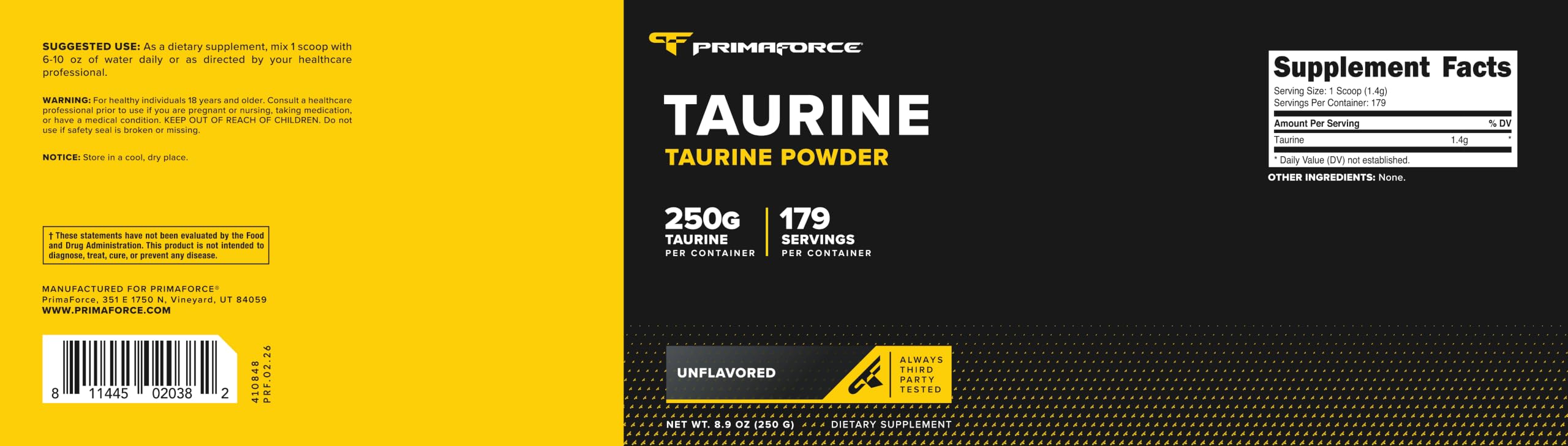 Primaforce Taurine, 1 pièce