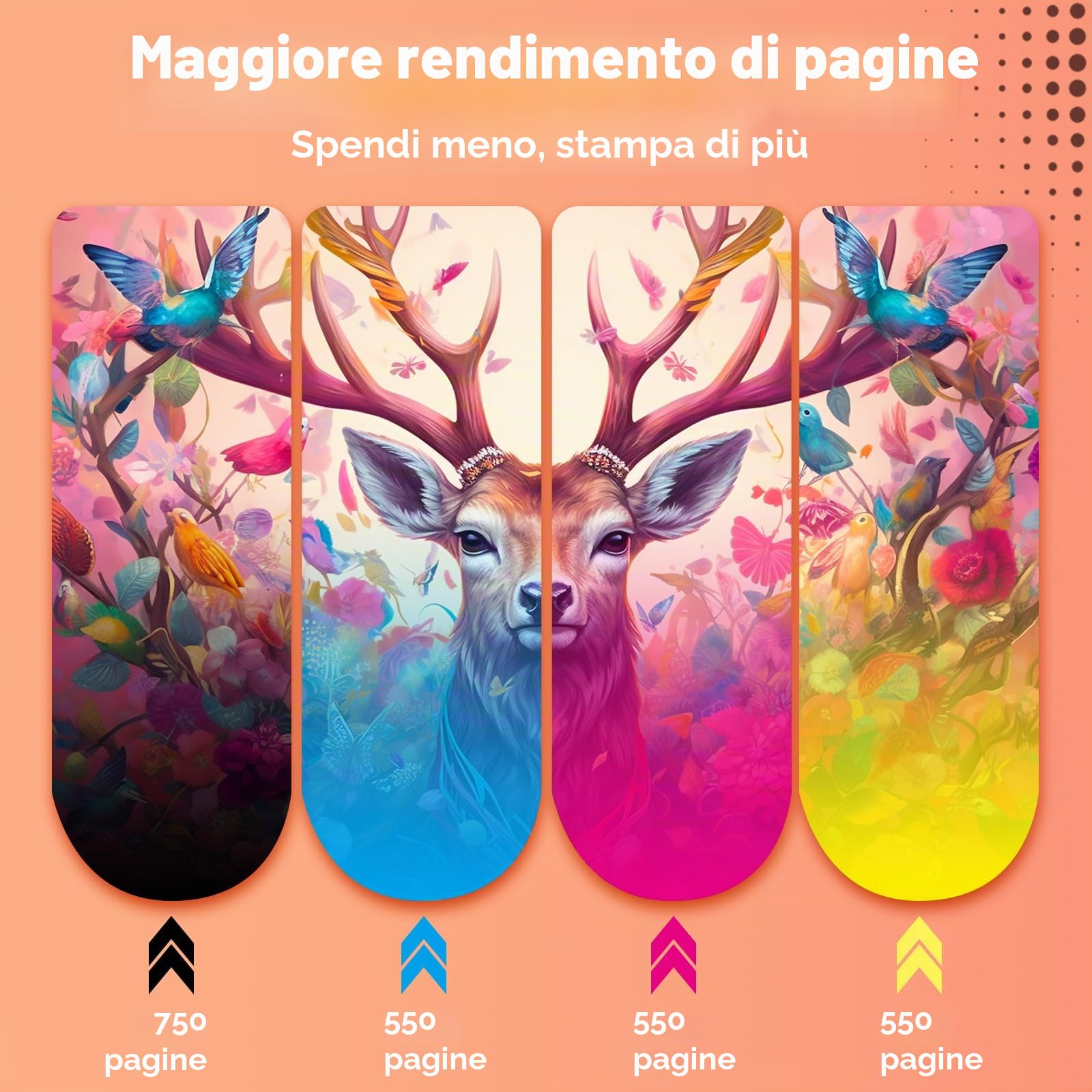 Miss Deer 308XL per HP 308 XL 308e Cartucce Comaptibel con HP Envy 6120e 6130e 6110e 6122e 6132e 6520e 6530e 6532e Stampante（1 Nero & 1 Colore）