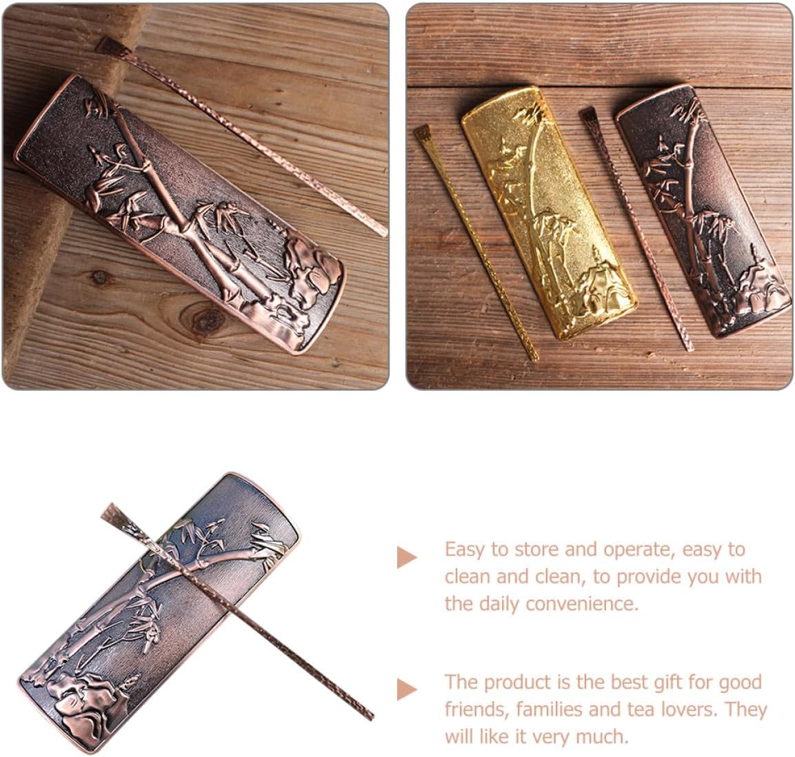 Wear-resistant Alloy Tea Scoop Vintage Style Tea Ceremony Tool Lightweight Loose Leaf Holder and Multi-purpose Kitchen Use