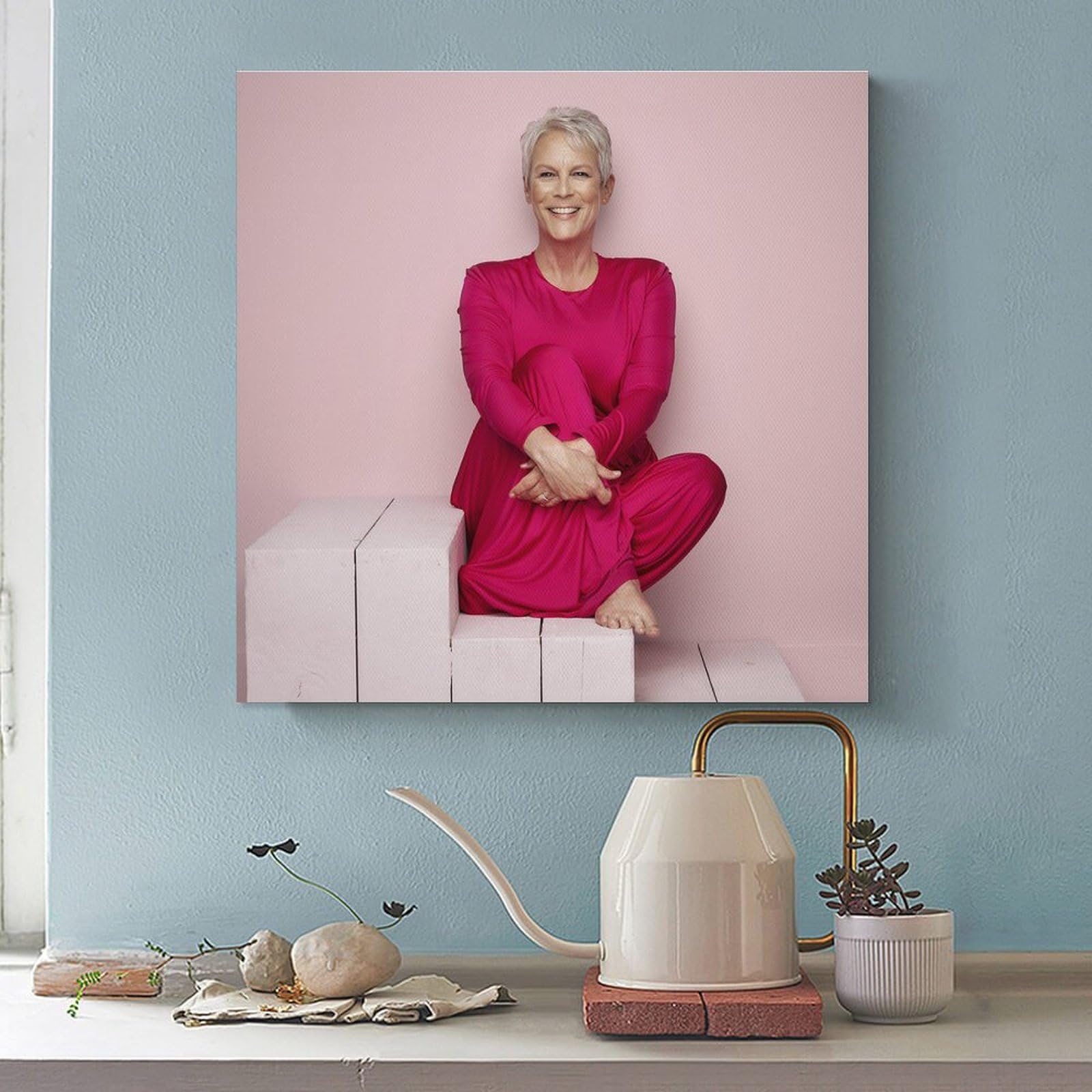 RENKEHUO Jamie Lee Curtis Posters Actor Artistic Photo Rose Pink Dress  Poster Print Art Wall Painting Canvas Posters Modern Bedroom Decor  16x16inch(40x40cm) : Amazon.co.uk: Home & Kitchen
