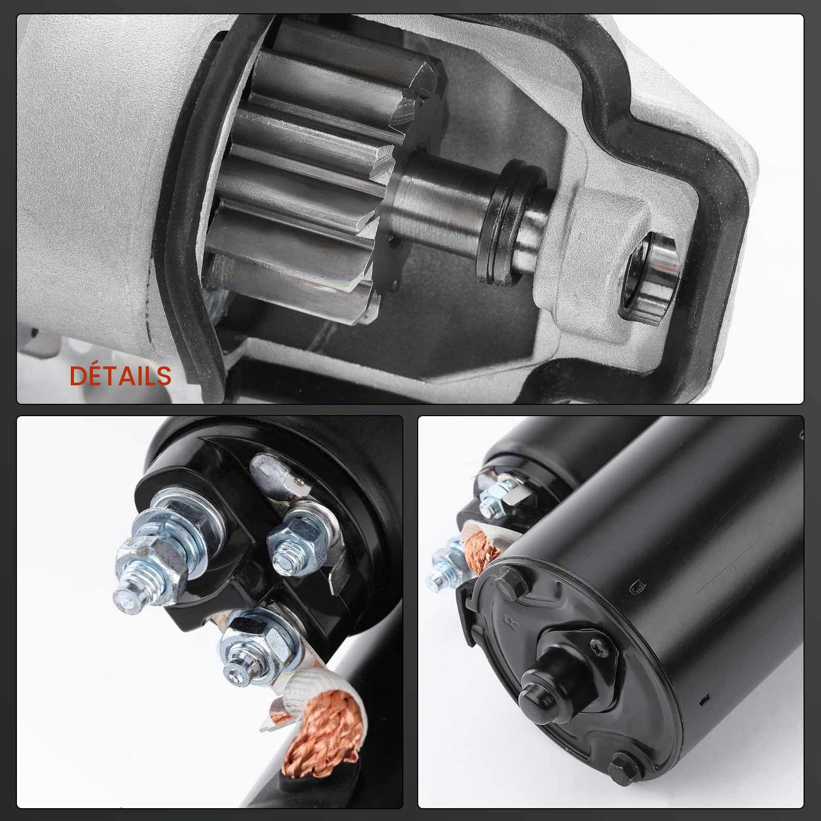 Frankberg Démarreur diesel 2 KW 12 V 1745176, 1740948 | 12 Zähnezahlahl; Compatible avec: Bus Transit V363 FAD FBD, Boîte de jonction, Boîte de transit FA, Jumper Bus