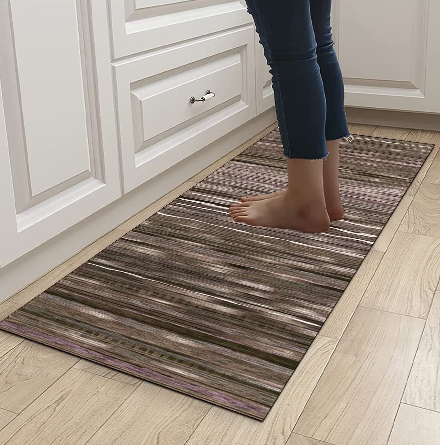 Teppich Flur Meterware Braun 40x250cm Flurläufer Korridor Teppichläufer Küchenteppich Schlafzimmer Esszimmer Polyester Meterware Anpassbar