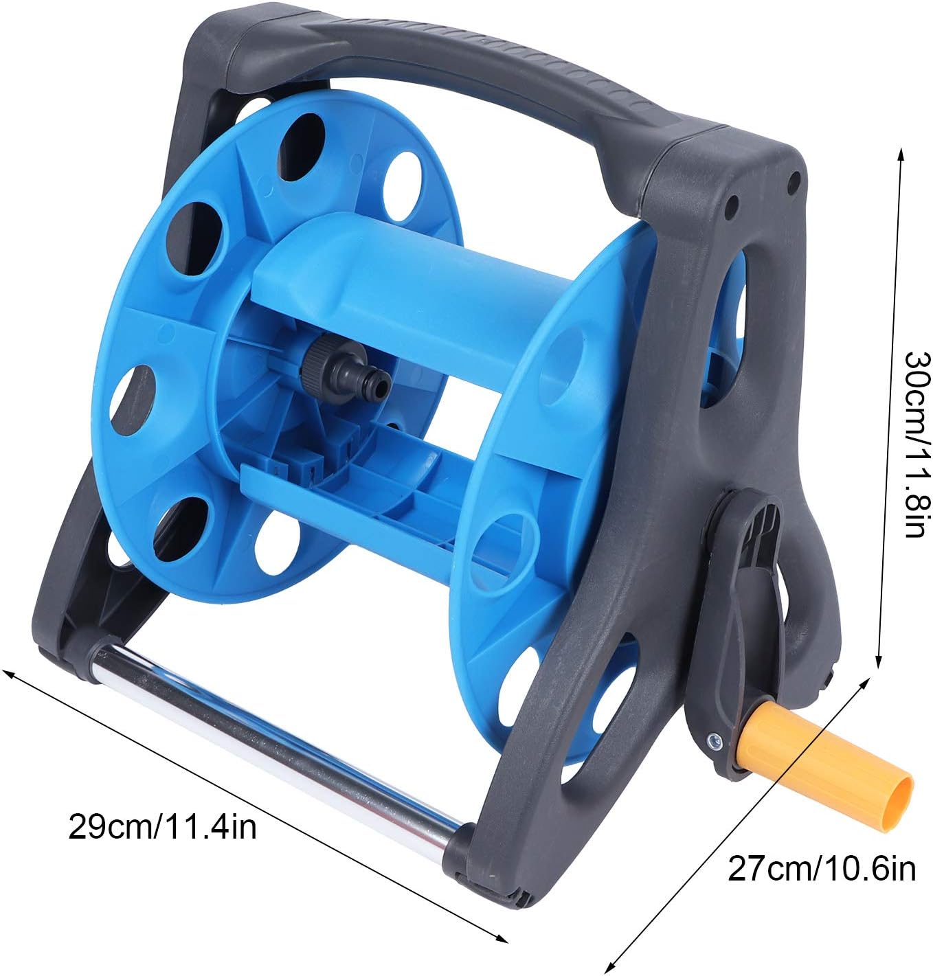 Water Pipe Reel Rack, G 1/2in Garden Hose Reel Rack with Folding R