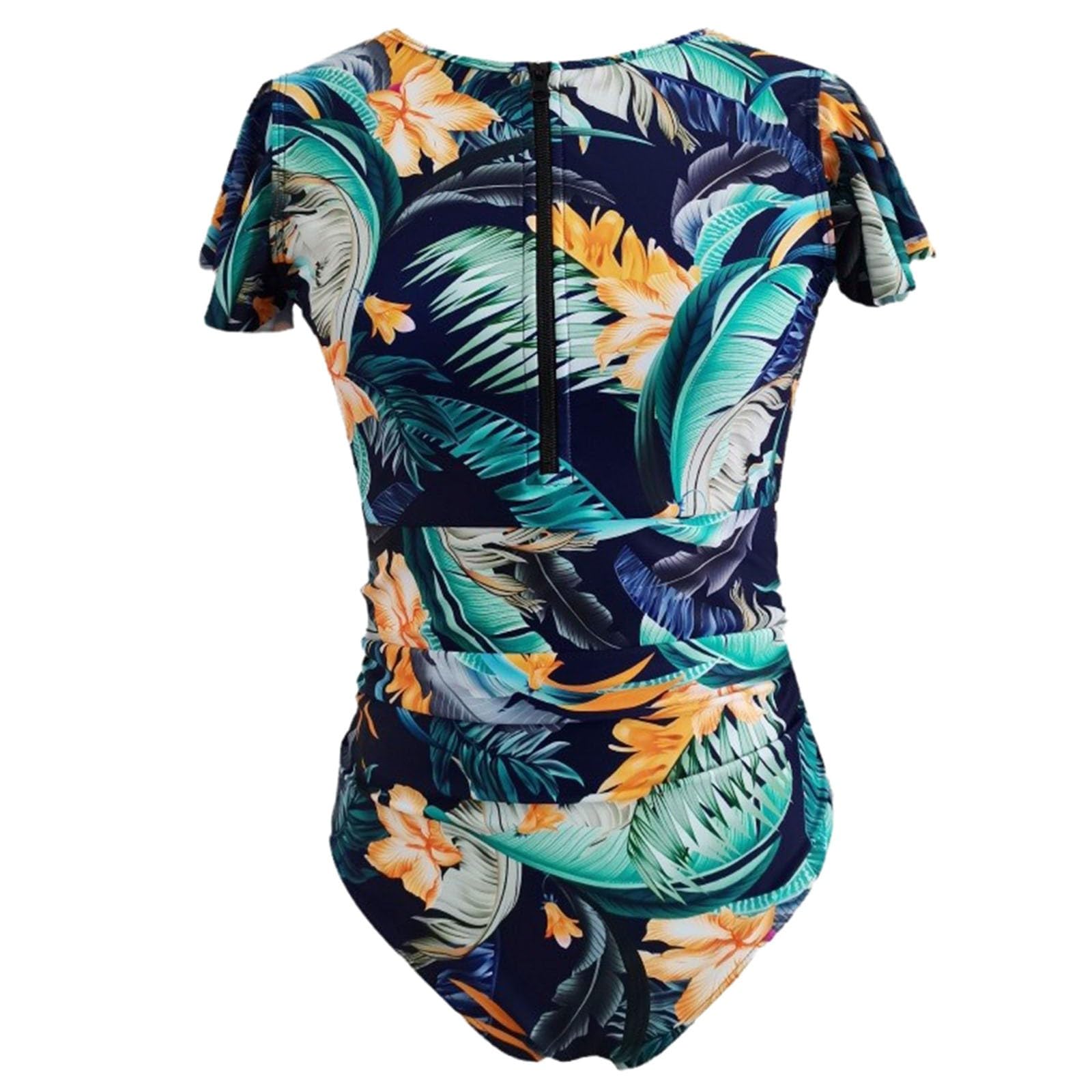 RouingddTraje De Baño Mujer 1 Pieza Bañadores Mujer Bañadores Mujer Reductores Traje De Baño Mujer Sexy Push Up Reductor Impresión Mangas Cortas Bañadores Mujer Sexy T78S