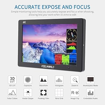 FEELWORLD T7 7インチ 4K モニター Amazon.com : FEELWORLD T7 7 Inch IPS 4K HDMI Camera Field
