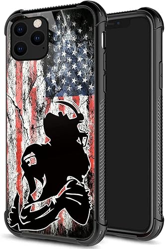 DJSOK Funda para iPhone 13 Pro Max, diseño de patrón de lujo, a prueba de golpes, funda resistente para hombre y mujer, bandera de fútbol americano